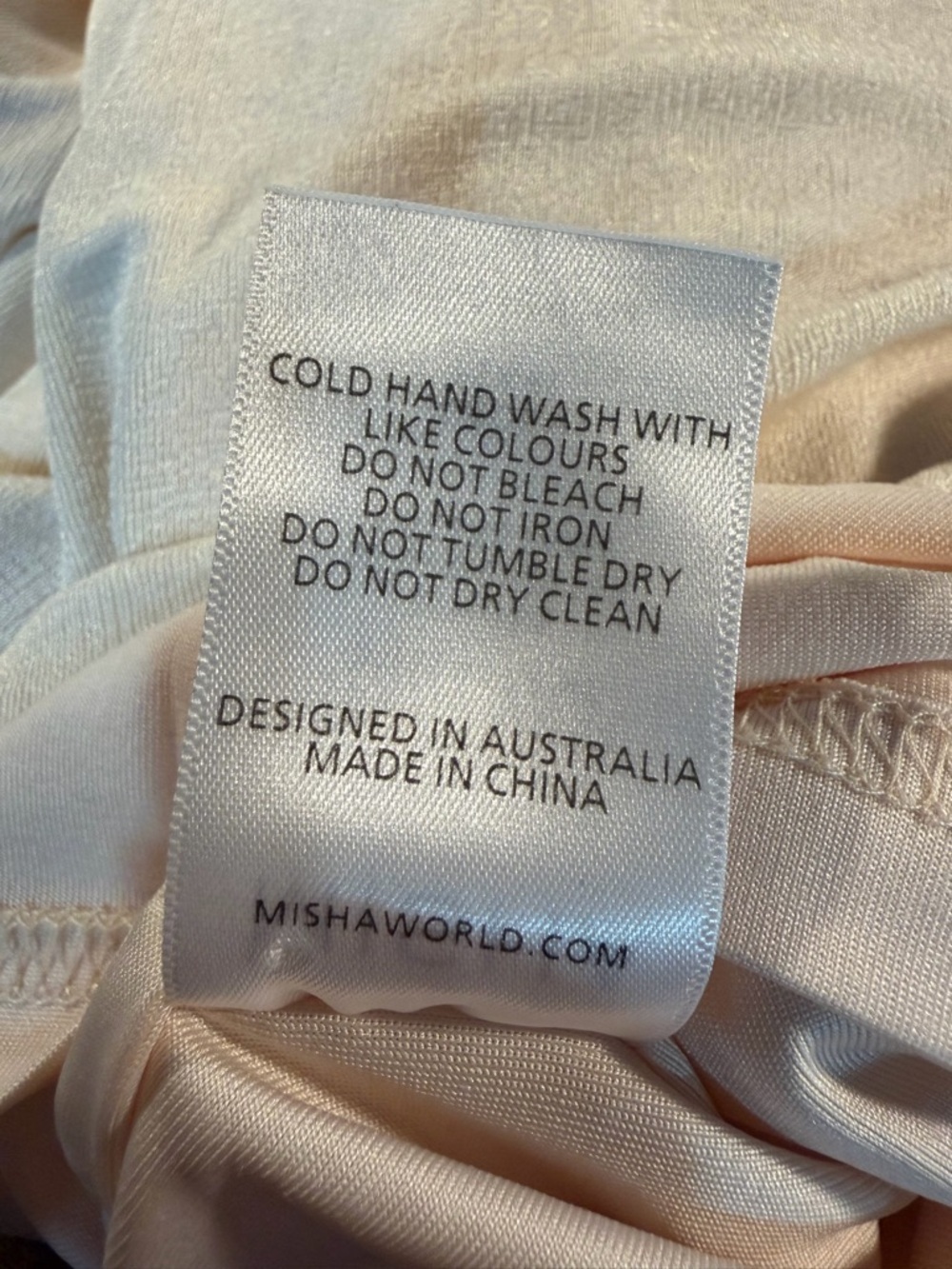 NWT MISHA ‘Arden’ Knotted One-Shoulder Midi Dress in “Pearl” / Cream Size 4 - Picture 12 of 16